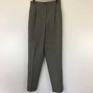 Houndstooth trousers, tan and black size 8, wool